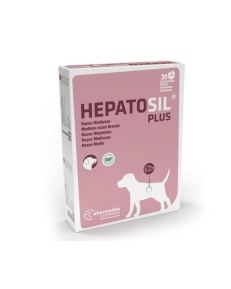 Hepatosil Plus Cães Médios - 30 Comprimidos é um suplemento nutricional hepatoprotetor, regenerador celular, desintoxicante e anti-hepatotóxico, restaurando a função hepática, que é alterada na doença hepática.