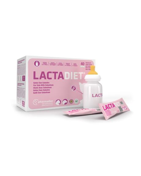 O Lactadiet é um leite para gatinhos bebés que oferece a propriedades do colostro, que é o leite que os gatos produzem no primeiro dia após o parto.
