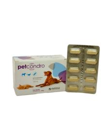 Petcondro - Condroprotetor é um alimento Complementar para apoio à manutenção da função normal da cartilagem articular em cães e gatos.