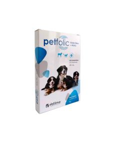 Petfolic - Ácido Fólico é um alimento complementar dietético com ácido fólico e Vitamina B12 recomendado para cães e gatos