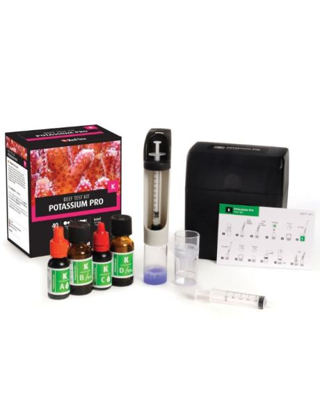 O Red Sea Potassium Pro (K) Kit de Testes do Mar Vermelho é um teste de titulação avançado exclusivo.