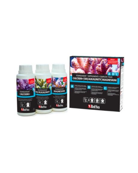 O Reff Foudation Starter Kit A,B & C - 3 X 250ML contém todos os elementos de base essenciais necessários para que os corais prosperem no aquário de recife.