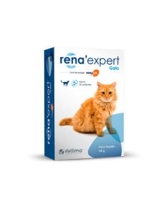 Rena'Expert Gato é um alimento complementar para gatos, desenvolvido para auxílio e suporte nutricional da função renal e em casos de insuficiência renal crónica.