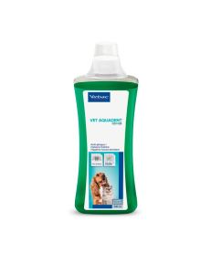 Vet Aquadent Fresh agora com uma nova fórmula, este limpador bucodental para cães e gatos é muito eficaz no combate ao mau hálito e à formação da placa dentária e do tártaro