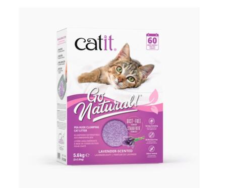 Areia Go Natural - Casca de Ervilha Catit - 2 X 2,8 kg Lavanda