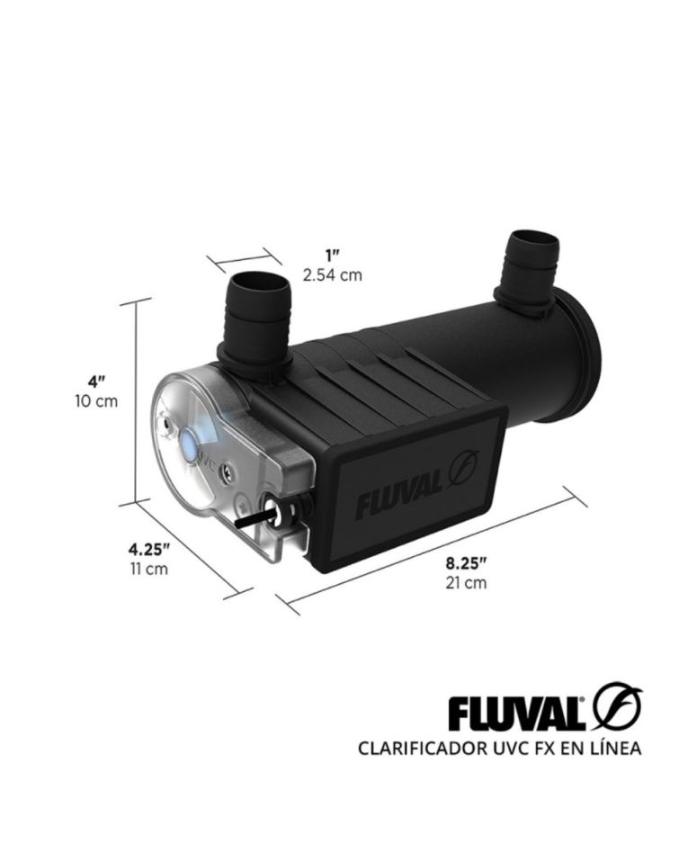 Clarificador UVC Fluval FX medidas