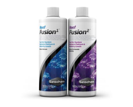Seachem Reef Fusion são a base de um sistema formulado para fornecer o essencial para o aquário de recife.