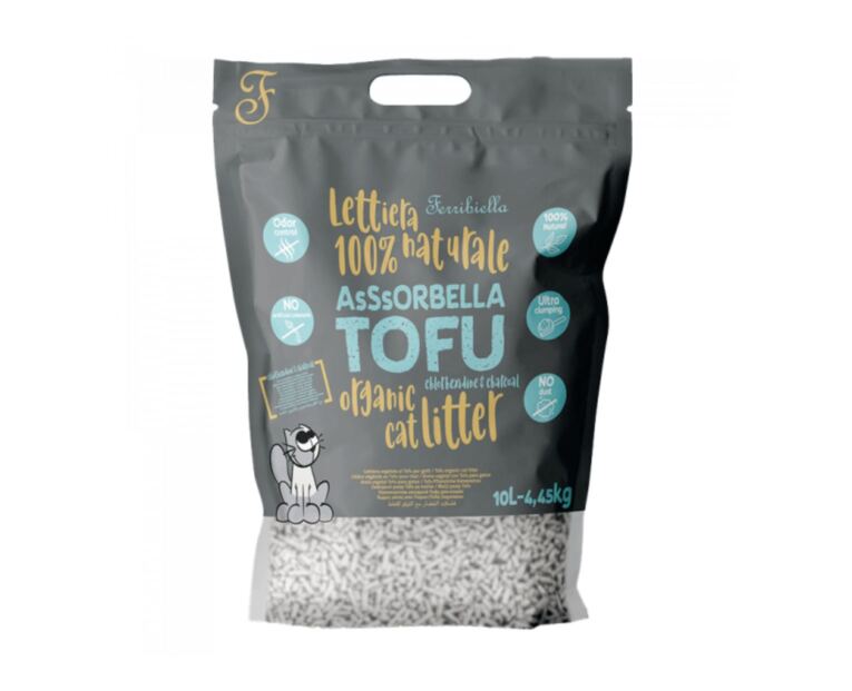 Areia de Tofu De Carvão E Clorexidina – Ferribiella 10 l