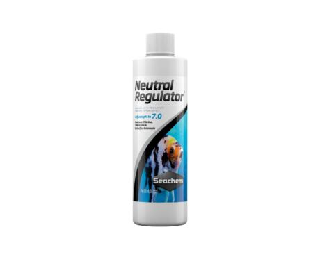 Seachem Liquid Neutral Regulator ajusta o pH para neutro (pH 7,0) de um pH baixo ou alto e o mantém nesse nível.