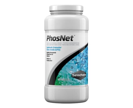 Seachem PhosNet é um óxido férrico granular (GFO) com alta porosidade, alta área superficial e alta capacidade de ligação.