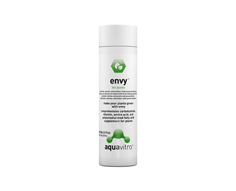 Aquavitro Envy é um suplemento abrangente de carboidratos, vitaminas, aminoácidos e ácidos graxos poliinsaturados que atende às necessidades nutricionais micro e residuais das plantas.