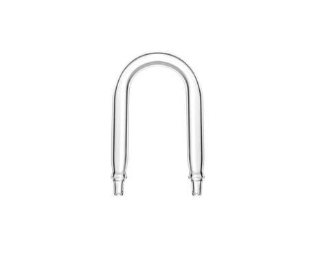 O Tubo em U de vidro para CO2 Seachem permite que  passe facilmente a linha de ar (de preferência de silicone) para CO 2 ou para suprimento geral de ar sobre a borda do aquário sem dobrar ou amassar.