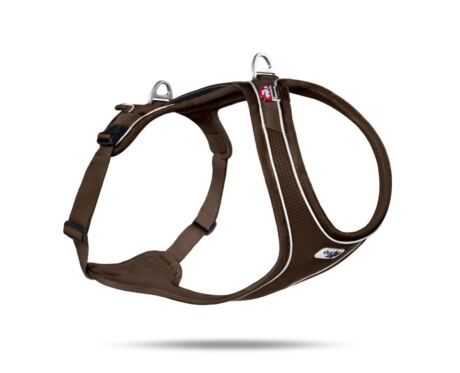O Peitoral Curli Belka Comfort Castanho feito para satisfazer as suas necessidades individuais quando se trata de prender cães maiores.