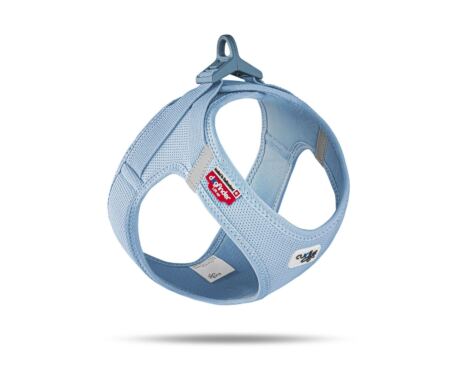 Peitoral Curli Clasp Vest Air-Mesh Azul Claro indicado para cães pequenos e médios.