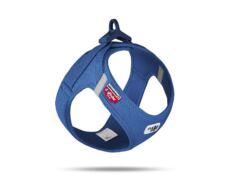 Peitoral Curli Claps Vest Air-Mesh Azul indicado para cães pequenos e médios.