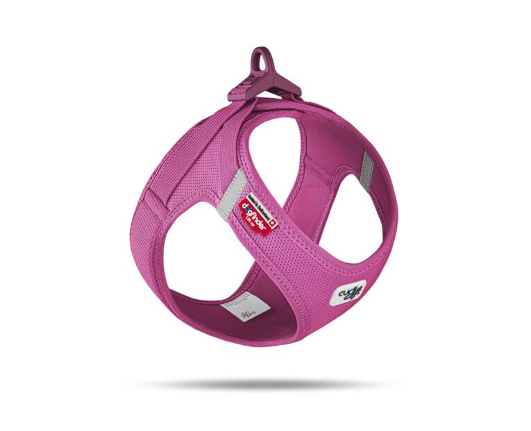 Peitoral Curli Clasp Vest Air-Mesh Fucsia indicado para cães pequenos e médios.
