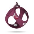 Peitoral Curli Clasp Vest Air-Mesh Bordeaux indicado para cães pequenos e médios.