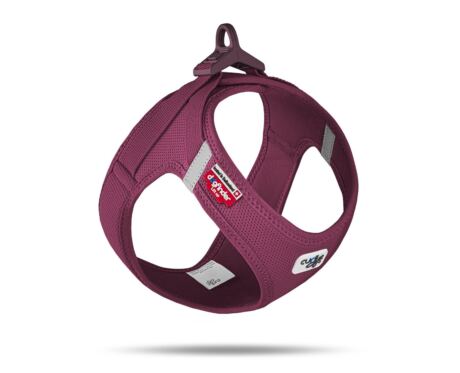 Peitoral Curli Clasp Vest Air-Mesh Bordeaux indicado para cães pequenos e médios.