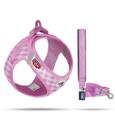 Peitoral com Trela Curli Clasp Cachorro Rosa indicado para cães ainda na fase de cachorros.