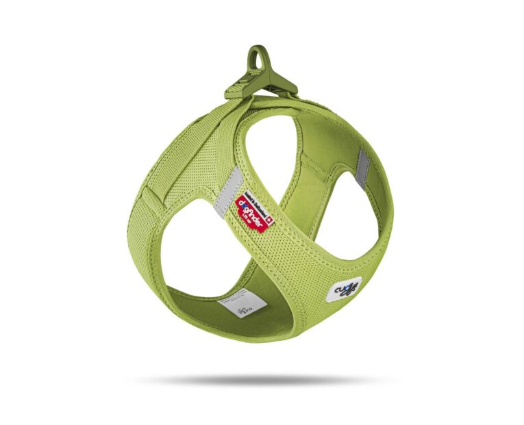Peitoral Curli Clasp Vest Air-Mesh Verde Claro indicado para cães pequenos e médios.