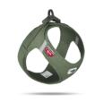 Peitoral Curli Clasp Vest Air-Mesh Verde Escuro indicado para cães pequenos e médios.