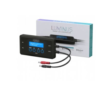 Luminus Smart Controlador LED é um controlador inteligente que lhe dá a possibilidade de controlar suas lâmpadas remotamente através de um aplicativo móvel.