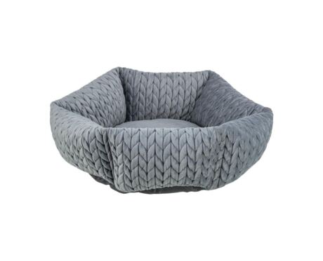 Cama Redonda Livia Cinza é um acessório ideal para o descanso de cães e gatos.