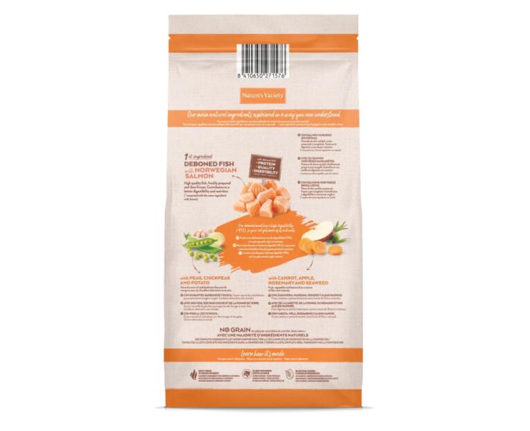 Nature's Variety No Grain Adult Sterilised Salmão Norueguês 