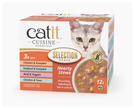 Catit Cuisine Selection Hearty Stews - Multi pack 12 Pacotes