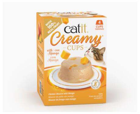 Catit Creamy Cups – Mousse Cremosa de Frango e Manga