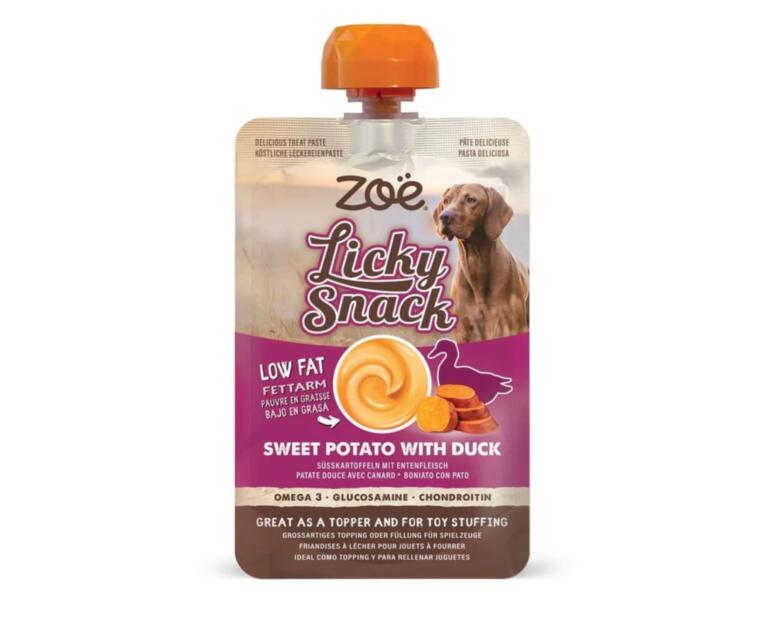 Snack Cremoso para cão de Batata-doce e Pato Zoë Licky
