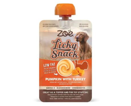 Snack Cremoso para cão de Abóbora e Perú Zoë Licky