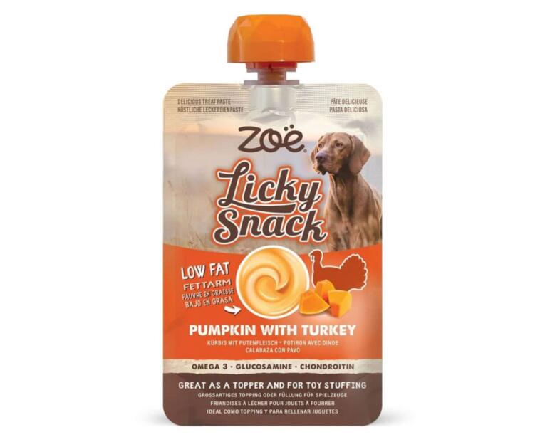 Snack Cremoso para cão de Abóbora e Perú Zoë Licky