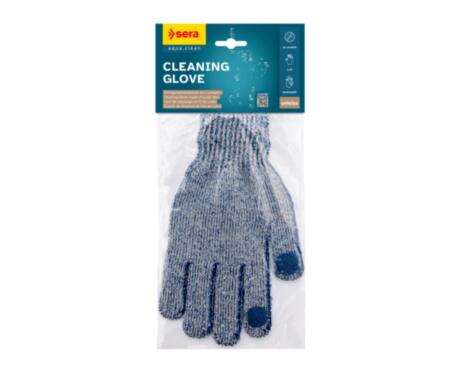 Luva de limpeza para aquários Sera Cleaning Glove em uso