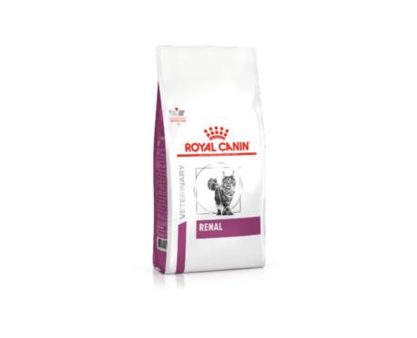 O Royal Canin Vet Renal Feline é indicado para: insuficiência renal crónica, encefalopatia hepática, profilaxia de urólitos de oxalato de cálcio, em gatos com diminuição da função renal.