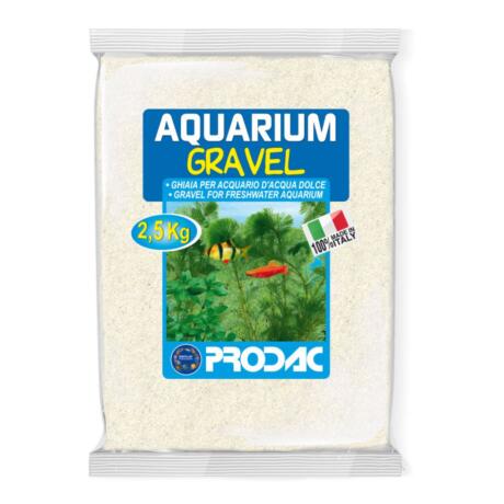 Areia branca fina para aquário Prodac 0,4-0,8 mm 2,5 kg