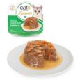 Catit Cuisine Dinner Frango com molho de Salmão , uma opção de comida húmida premium para gatos disponível em vários sabores irresistíveis.