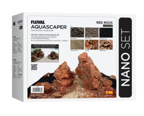 Fluval Aquascaper Kit Rojo com pedras e grava natural para aquários