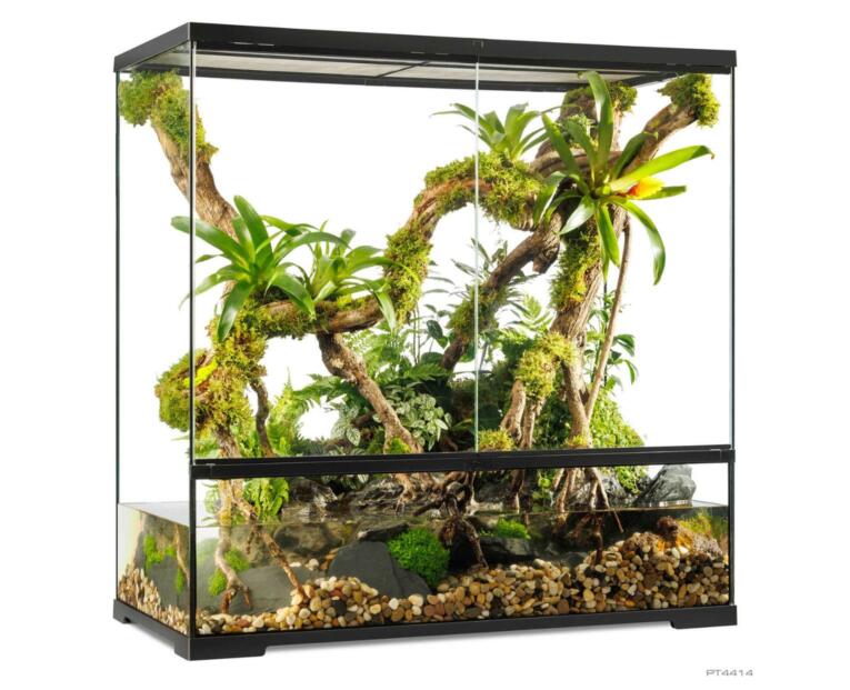 paludário Pro Exo Terra 90x45x90 cm para répteis e anfíbios