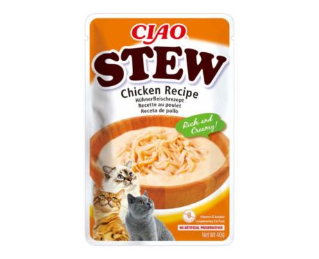 alimento húmido Churu Stew frango 40 g para gatos
