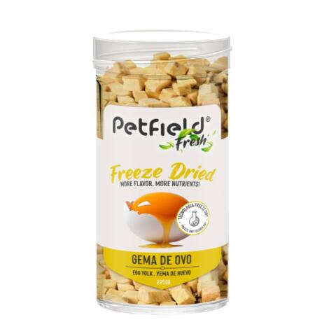Petfield Fresh Freeze Dried Egg Yolk 225g snack liofilizado para cães