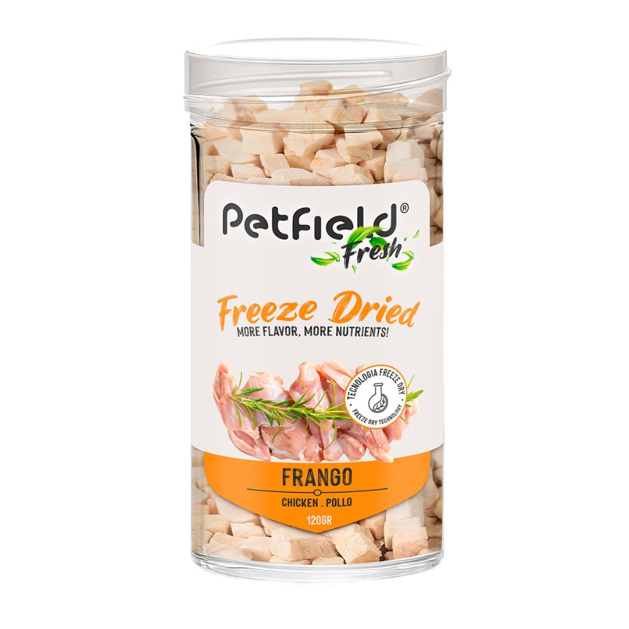 Petfield Fresh Freeze Dried Frango 120g – Snack Liofilizado para Cães