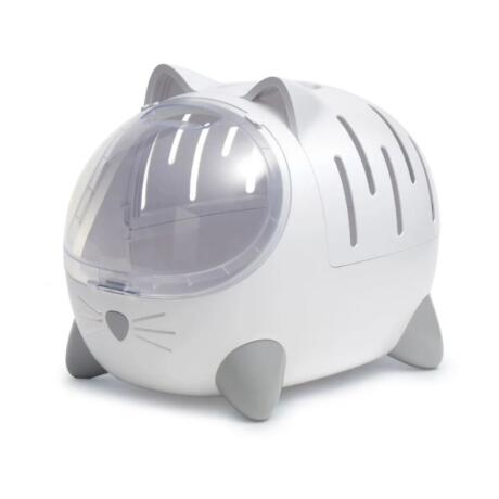 Transportadora gatos Catit PIXI branca com grelha frontal