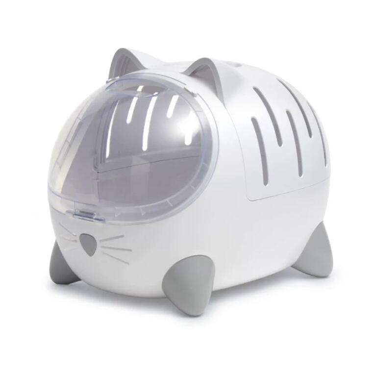 Transportadora gatos Catit PIXI branca com grelha frontal