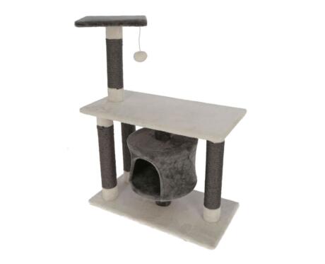 🐾 Arranhador torre para gatos: compacto, funcional e confortável O arranhador torre Jade Darklight para gatos Kerbl é a solução ideal para quem procura um espaço compacto e confortável para o seu felino. De facto, este arranhador torre para gatos combina uma estrutura estável, uma casinha acolhedora e superfícies resistentes para arranhar. Além disso, com uma altura de 96 cm, adapta-se facilmente a qualquer divisão. Assim, é perfeito para apartamentos ou espaços mais reduzidos. 🏠 Casinha confortável para descanso Por um lado, este arranhador com casinha para gatos inclui uma área fechada com cerca de 32 cm de diâmetro, ideal para relaxar. Por outro lado, proporciona um espaço seguro e acolhedor. Dessa forma, o seu gato pode descansar com total conforto. ✔ Casinha com Ø 32 cm ✔ Espaço privado ✔ Ideal para relaxar 🪵 Postes em sisal para arranhar O arranhador com sisal para gatos inclui postes com cerca de 8 cm de diâmetro, revestidos com material resistente. Além disso, permite afiar as unhas de forma natural. Assim, ajuda a proteger os móveis e promove hábitos saudáveis. ✔ Sisal resistente ✔ Mantém unhas saudáveis ✔ Protege os móveis 🧗 Estrutura estável com base ampla Este arranhador compacto para gatos inclui uma base de 70 x 35 cm, garantindo estabilidade durante o uso. Por isso, é adequado para gatos ativos. Além disso, proporciona segurança durante a brincadeira. ✔ Base estável ✔ Estrutura robusta ✔ Ideal para uso diário 🏡 Design moderno para qualquer espaço O arranhador moderno para gatos apresenta um design discreto e elegante. Assim, integra-se facilmente na decoração da casa. Além disso, é fácil de posicionar em qualquer divisão. ✔ Design elegante ✔ Fácil integração ✔ Ideal para espaços pequenos 🐱 Bem-estar e atividade diária Este móvel para gatos estimula o movimento, reduz o stress e melhora o bem-estar geral do animal. Por isso, é uma excelente escolha para o dia a dia. ✔ Estimula o exercício ✔ Reduz o stress ✔ Promove bem-estar 📌 Recomendações 👉 Descubra mais opções em arranhadores para gatos. 👉 Veja também brinquedos para gatos. Arranhador torre Jade Darklight para gatos com casinha