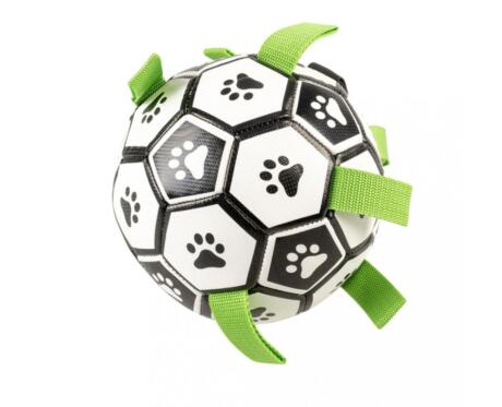 Bola de futebol para cães Duvo Plus com pegas brinquedo resistente