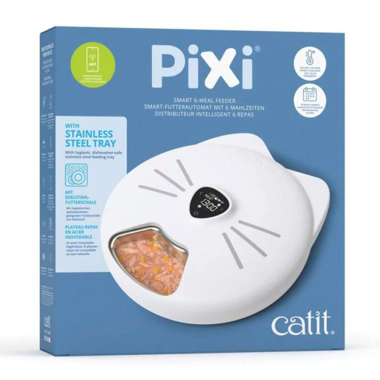 Catit PIXI Smart 6 comedouro inteligente automático para gatos em inox