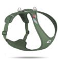 Peitoral ergonómico New Belka Comfort da marca Curli em cor verde escuro para cães de médio e grande porte.