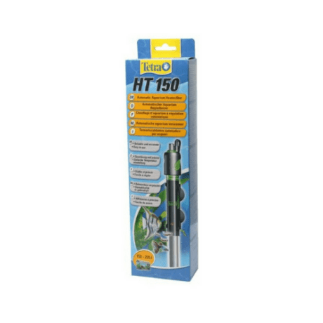 O Aquecedor Tetra HT 150 W com regulação, indicado para aquários entre 150 e 225 Litros e apenas com 25w de potência.