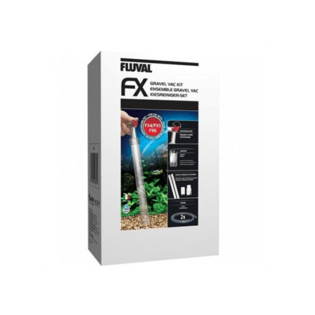 O Aspirador Gravel Vac Fluval FX é um sifão alimentado com a potência oferecida pelos Filtros de Alto Desempenho Fluval FX. Este aspirador conecta-se rapidamente a todos os filtros  Fluval FX4 e FX6 (2ª geração). Além disso possui bolsas de filtro para máxima comodidade na limpeza do substrato acionado por filtro.